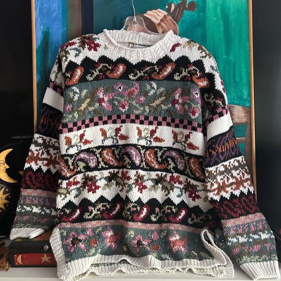 Heirloom Collectables colourful Knit Women's Sweater Size M - Picture 1 of 16